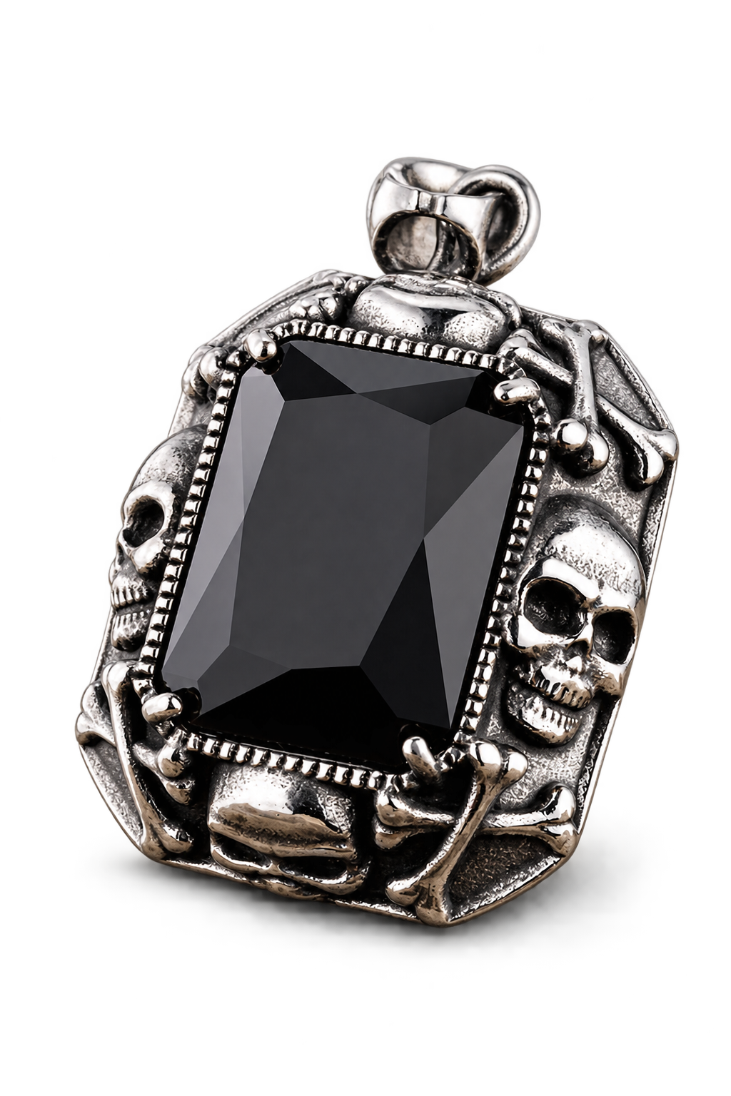 Last Call black stone skull pendant studio design preview