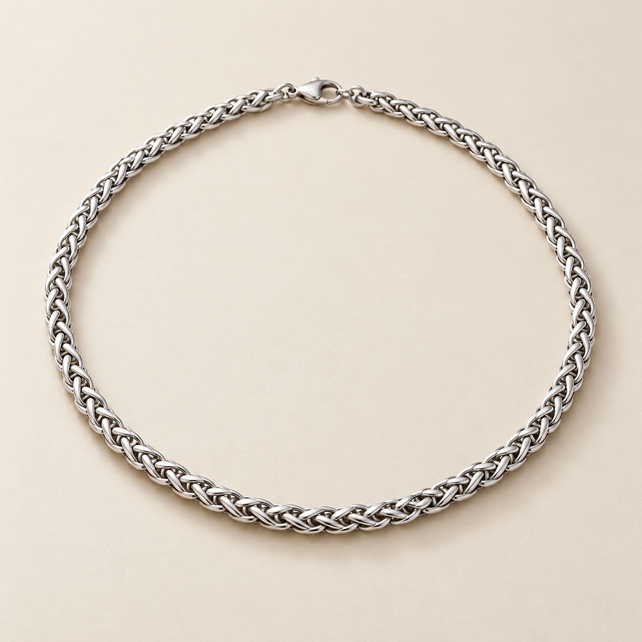 Off Record woven silver-tone necklace studio design preview